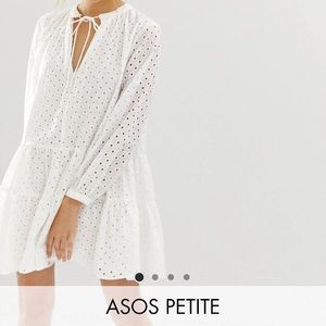 ASOS Petite white mini dress